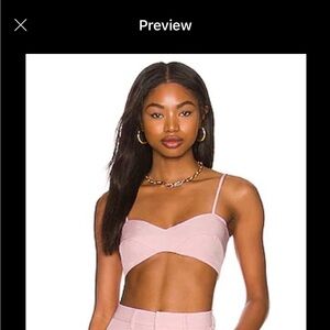 Bardot bralette, size XL/10, baby pink